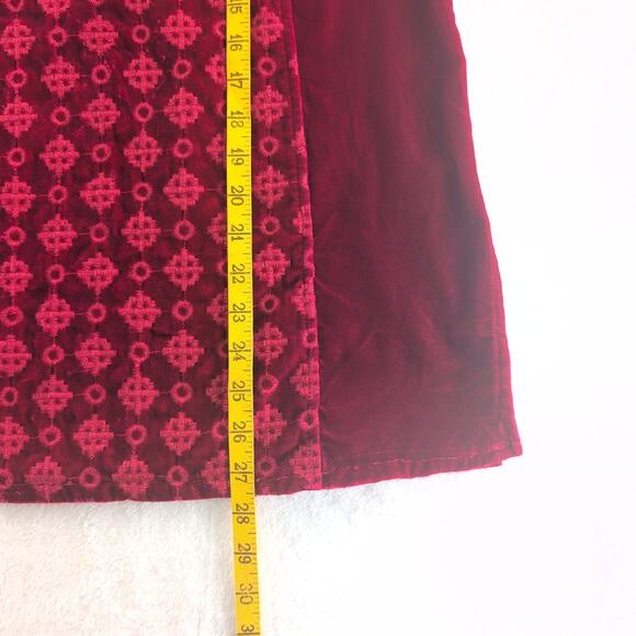 John Mark Velvet Embroidered Tunic Top Women's Small Crimson - Picture 8 of 10